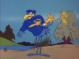 Screenshots from the 1978 DePatie Freleng cartoon King Of The Swamp