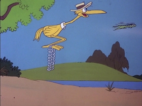 Screenshots from the 1978 DePatie Freleng cartoon King Of The Swamp