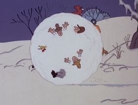 Screenshots from the 1978 DePatie Freleng cartoon Winter Blunderland