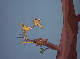 Screenshots from the 1978 DePatie Freleng cartoon Storky & Hatch