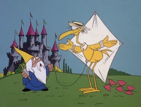 Screenshots from the 1978 DePatie Freleng cartoon Fly By Knight