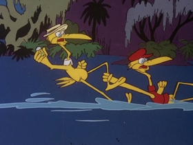 Screenshots from the 1978 DePatie Freleng cartoon Sneaker Snack