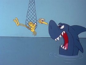 Screenshots from the 1978 DePatie Freleng cartoon Barnacle Bird