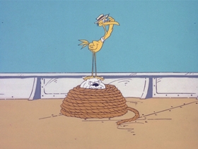 Screenshots from the 1978 DePatie Freleng cartoon Barnacle Bird