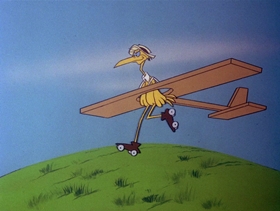 Screenshots from the 1978 DePatie Freleng cartoon Jet Feathers