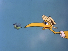 Screenshots from the 1978 DePatie Freleng cartoon Jet Feathers