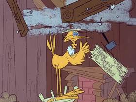 Screenshots from the 1978 DePatie Freleng cartoon Nest Quest