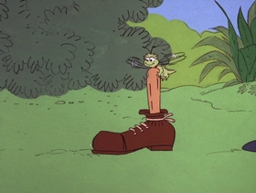 Screenshots from the 1978 DePatie Freleng cartoon Trail Of The Lonesome Mine