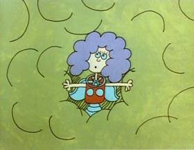 Screenshots from the 1978 Focus Design, Inc. cartoon Interplanet Janet