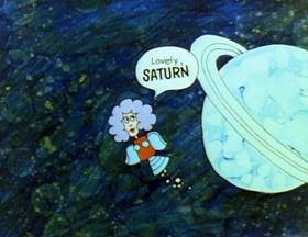 Screenshots from the 1978 Focus Design, Inc. cartoon Interplanet Janet