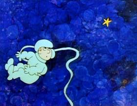 Screenshots from the 1978 Focus Design, Inc. cartoon Interplanet Janet