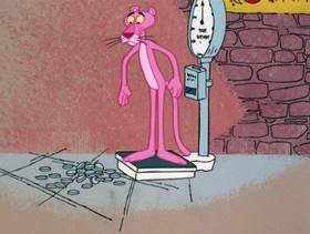 Screenshots from the 1978 DePatie Freleng cartoon Pink Arcade