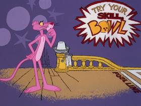 Screenshots from the 1978 DePatie Freleng cartoon Pink Arcade