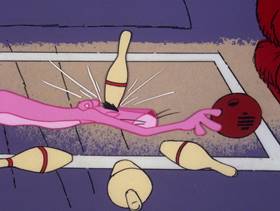 Screenshots from the 1978 DePatie Freleng cartoon Pink Arcade