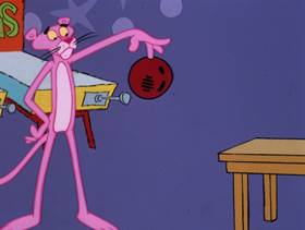 Screenshots from the 1978 DePatie Freleng cartoon Pink Arcade