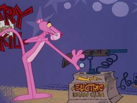 Screenshots from the 1978 DePatie Freleng cartoon Pink Arcade