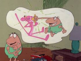 Screenshots from the 1978 DePatie Freleng cartoon Pink Trumpet