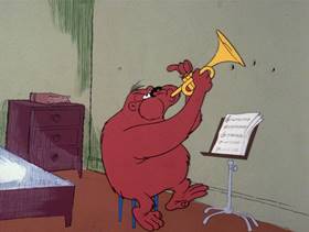 Screenshots from the 1978 DePatie Freleng cartoon Pink Trumpet