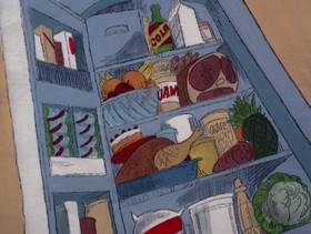 Screenshots from the 1978 DePatie Freleng cartoon Dietetic Pink