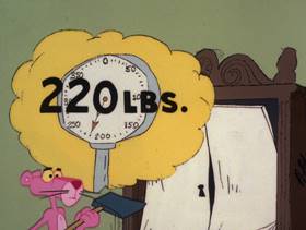 Screenshots from the 1978 DePatie Freleng cartoon Dietetic Pink