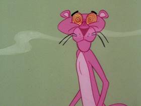 Screenshots from the 1978 DePatie Freleng cartoon Dietetic Pink