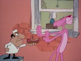 Screenshots from the 1978 DePatie Freleng cartoon Dietetic Pink