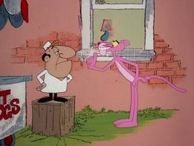 Screenshots from the 1978 DePatie Freleng cartoon Dietetic Pink
