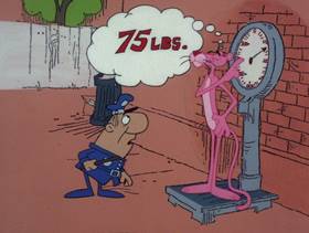 Screenshots from the 1978 DePatie Freleng cartoon Dietetic Pink