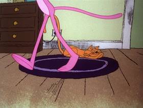 Screenshots from the 1978 DePatie Freleng cartoon Pink U.F.O.
