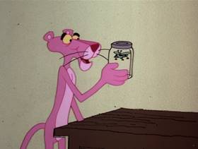 Screenshots from the 1978 DePatie Freleng cartoon Pink U.F.O.
