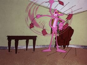 Screenshots from the 1978 DePatie Freleng cartoon Pink U.F.O.