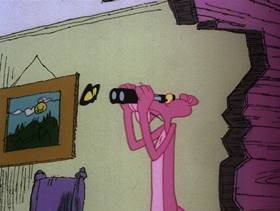 Screenshots from the 1978 DePatie Freleng cartoon Pink U.F.O.