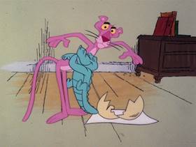 Screenshots from the 1978 DePatie Freleng cartoon Pink Daddy