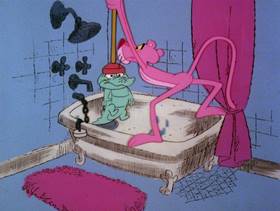 Screenshots from the 1978 DePatie Freleng cartoon Pink Daddy
