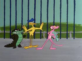Screenshots from the 1978 DePatie Freleng cartoon Pink Daddy