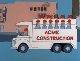 Screenshots from the 1978 DePatie Freleng cartoon Pink and Shovel