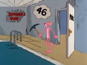 Screenshots from the 1978 DePatie Freleng cartoon Pink and Shovel
