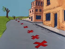 Screenshots from the 1978 DePatie Freleng cartoon Pink and Shovel