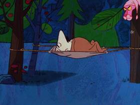 Screenshots from the 1978 DePatie Freleng cartoon Pinkologist