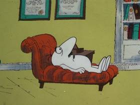 Screenshots from the 1978 DePatie Freleng cartoon Pinkologist