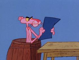 Screenshots from the 1978 DePatie Freleng cartoon Pinkologist