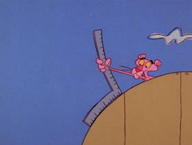 Screenshots from the 1978 DePatie Freleng cartoon Pinkologist