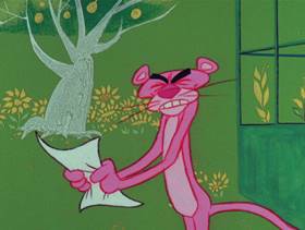 Screenshots from the 1978 DePatie Freleng cartoon Pinkologist