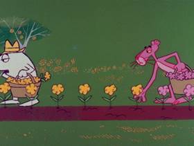 Screenshots from the 1978 DePatie Freleng cartoon Pinkologist