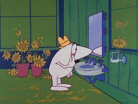 Screenshots from the 1978 DePatie Freleng cartoon Pinkologist