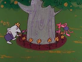 Screenshots from the 1978 DePatie Freleng cartoon Pinkologist