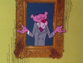 Screenshots from the 1978 DePatie Freleng cartoon Pinkologist