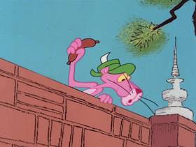 Screenshots from the 1978 DePatie Freleng cartoon Pink Press