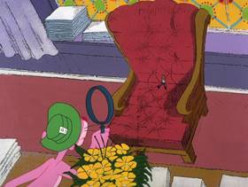 Screenshots from the 1978 DePatie Freleng cartoon Pink Press