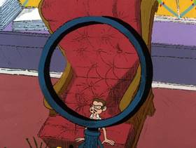 Screenshots from the 1978 DePatie Freleng cartoon Pink Press